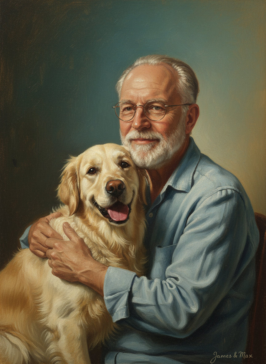 Renaissance oil painting portrait — muted-teal